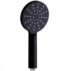Лейка душевая Melodia Luxe 120 мм L265 мм ручная, круглая, 3 режима, черный матовый, ABS пластик, для душа/ванной MKP26306BL_bk