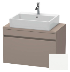 Тумба под раковину для консоли/столешницы Duravit DuraStyle 80х47,8х51,2 см, подвесная, ДСП, цвет: базальт/белый матовый, 1 выдвижной ящик, прямоугольная