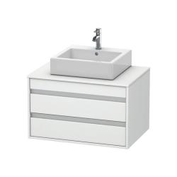 Тумба под раковину для консоли/столешницы Duravit Ketho 80х55х42,6 см, подвесная, ДСП, цвет: белый матовый, 1 выдвижной ящик, для встраиваемой снизу раковины, прямоугольная