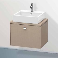 Тумба под раковину для консоли/столешницы Duravit Brioso 62х48х44,2 см, подвесная, ДСП, цвет: лен/хром, 1 выдвижной ящик, прямоугольная