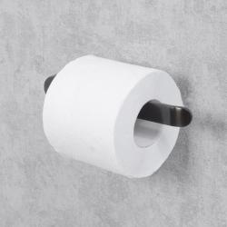 Держатель для туалетной бумаги WasserKRAFT Wiese, без крышки, настенный, цвет: оружейная сталь, металлический, для туалета/ванной/ванной комнаты, бумагодержатель