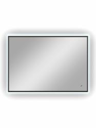Зеркало Континент "Meridian Black Led", 120х80 см, с LED/ЛЕД-подсветкой, цвет рамы черный, прямоугольное, выключатель бесконтактный, для ванны, навесное/подвесное/настенное