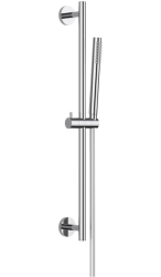 Душевой гарнитур Aquatek Европа наружного монтажа, высота 708 мм, цвет хром, комплект: стойка/лейка/шланг, латунь/пластик