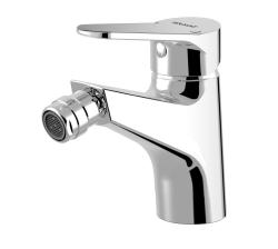 Смеситель для биде Bravat Eco, однорычажный, неповоротный, длина 83 мм, керамический картридж, латунь, цвет хром