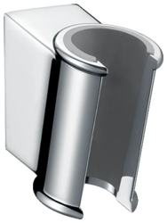 Держатель для душевой лейки Hansgrohe Porter'Classic, настенный, хромированный, пластиковый для душа/ванной/душевой кабины, цвет хром, на стенку