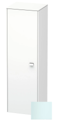 Пенал Duravit Brioso L, 42x36x133 см, подвесной, (левый), с дверцей, с полкой, со стеклянными полками, цвет: светло-голубой/хром, в ванную комнату
