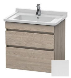 Тумба/шкафчик для консоли/столешницы Duravit DuraStyle под раковину 30х47,8х51,2 см, подвесная, ДСП, цвет: сосна серебристая/белый матовый, 2 выдвижных ящика, прямоугольная