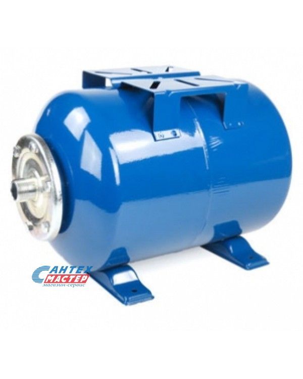 Бак расширительный 24 л (синий) Unipamp на ножках, на пол, горизонтальный, мембранный, накопительный, напольный, для воды, антифриза, системы водяного отопления закрытого типа