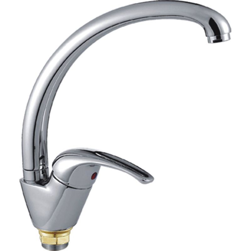 Смеситель для кухни/мойки HAIBA CRON однозахватный, поворотный, длина 189 мм, силумин, цвет хром