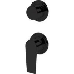 Смеситель для душа Cezares Nautic, встраиваемый, на 3 выхода, однорычажный, без излива, керамический, латунь, внутренний (скрытый монтаж), цвет черный матовый