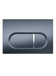 Кнопка смыва Aquatek KDI-0000050 прямоугольная, цвет оружейная сталь матовая, пластик, клавиша управления (клавиши прямоугольные) для сливного бачка, инсталляции унитаза, двойная, механическая, панель, универсальная, размер 245х165х13 мм