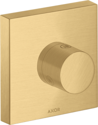 Вентиль Axor Starck Trio/Quattro 120/120 запорный/переключающий, скрытого монтажа, квадратный, латунь, цвет: шлифованное золото, керамический, встраеваемый/встроенный, для ванны/душа