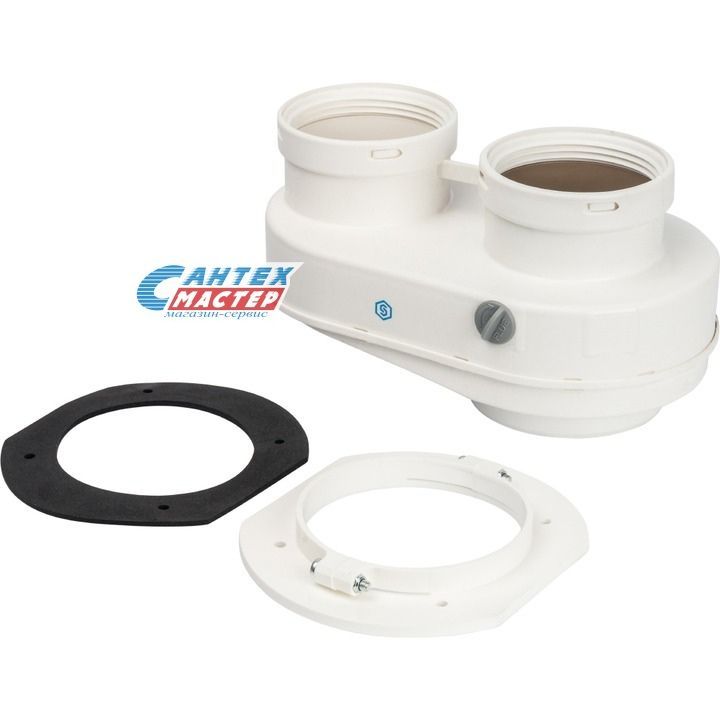 Элемент дымохода конденсационный STOUT DN80   фланец ,адаптер для подкл. разд. труб (Vaillant,Ptotherm New ) PP-Ryton SCA-8080-240002