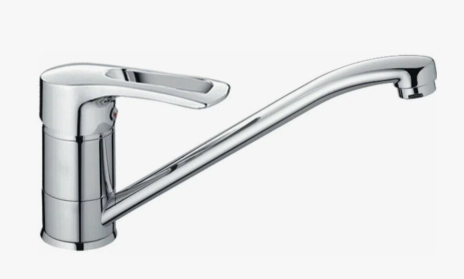 Смеситель для кухни/мойки HAIBA CRON однозахватный, поворотный, длина 207 мм, силумин, цвет хром