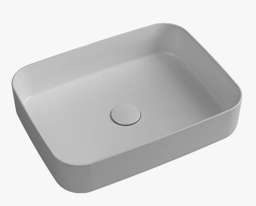 Раковина ISVEA Infinity 10NF65050SV-2L 50х12х36 накладная, прямоугольная, керамическая/фарфоровая, цвет белый матовый, без отверстия под смеситель, без слива-перелива