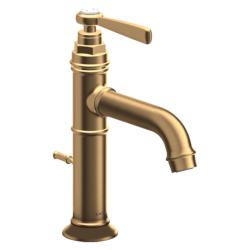 Смеситель для раковины Axor Montreux 100, однорычажный, с рычаговой рукояткой, фиксированный излив, длина излива 14,2 см, керамический, латунь, цвет шлифованная медь, со сливным гарнитуром