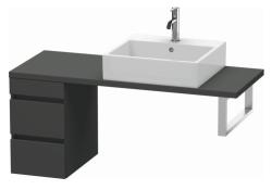 Тумба/шкафчик для консоли/столешницы Duravit DuraStyle под раковину 30х47,8х51,2 см, подвесная, ДСП, цвет: графит матовый, 2 выдвижных ящика, прямоугольная