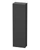Пенал Duravit DuraStyle, 40x24x140 см, подвесной, (левый), с дверцей, с полкой, со стеклянными полками, цвет: графит, в ванную комнату