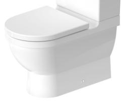 Чаша для унитаза-компакт Duravit Starck 3 HygieneGlaze 36х66х39,5 см, 6 л, напольный, цвет белый, керамика, овальный, универсальный выпуск, под компакт бачок, ободковый, антибактериальное покрытие, без сиденья, для туалета/ванной комнаты