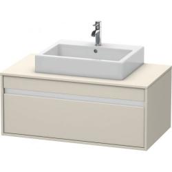 Тумба под раковину для консоли/столешницы Duravit Ketho 120х55х42,6 см, подвесная, ДСП, цвет: серо-коричневый, 1 выдвижной ящик, для встраиваемой снизу раковины, прямоугольная