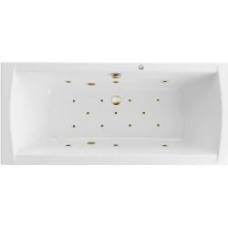 Ванна Excellent Aquaria Lux RELAX, 180х80 см, акриловая, цвет- белый/бронза, (с гидромассажем), с каркасом, прямоугольная, правосторонняя/левосторонняя, правая/левая, универсальная, приставная/встраиваемая