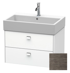 Тумба под раковину Duravit Brioso, 68,4х45,9х44,2 см, подвесная, 2 выдвижных ящика, ДСП, цвет: сосна терра/хром, шкафчик навесной, механизм доводчика, прямоугольная, правая/левая, в ванную комнату