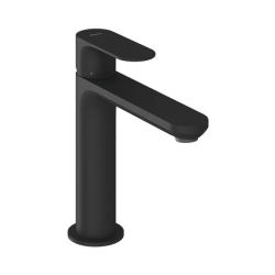 Смеситель для раковины/умывальника Ravak Eleganta, однорычажный, неповоротный, керамический, длина излива 135 мм, латунь, цвет черный матовый, без донного клапана