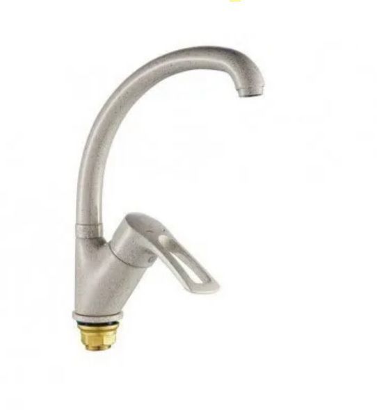 Смеситель для кухни/мойки HAIBA CRON однозахватный, поворотный, длина 238 мм, силумин, цвет бежевый