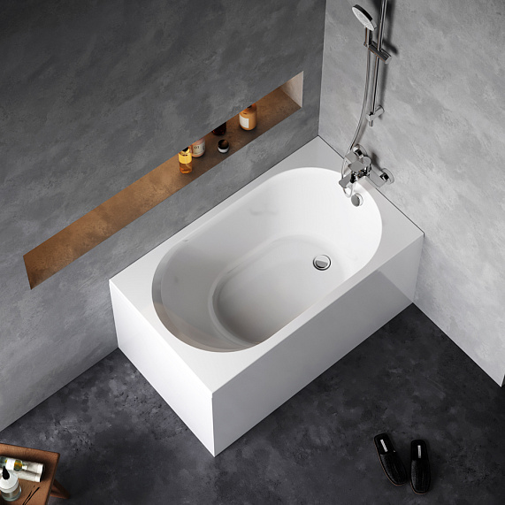 Ванна Am.Pm X-Joy 120х70 акриловая, цвет белый глянцевый, (без гидромассажа, рамы, сифона, фронтальной панели) прямоугольная, левосторонняя/правосторонняя