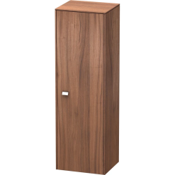 Пенал Duravit Brioso R, 42x36x133 см, подвесной, (правый), с дверцей, с полкой, со стеклянными полками, цвет: орех матовый/хром, в ванную комнату