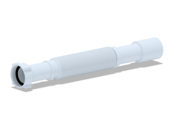 Труба гофрированная ANI (Ани-пласт) 1 1/4"*32/40 белая, полипропилен, длина от 366-776 мм для сифона K207
