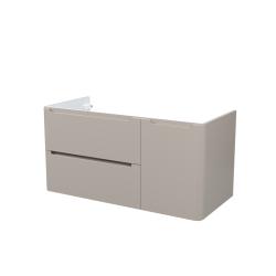Тумба под раковину IDDIS Edifice 467х1002х500 мм подвесная, цвет капучино, 2 выдвижных ящика/1 распашная дверца, МДФ, прямоугольная, в ванную комнату
