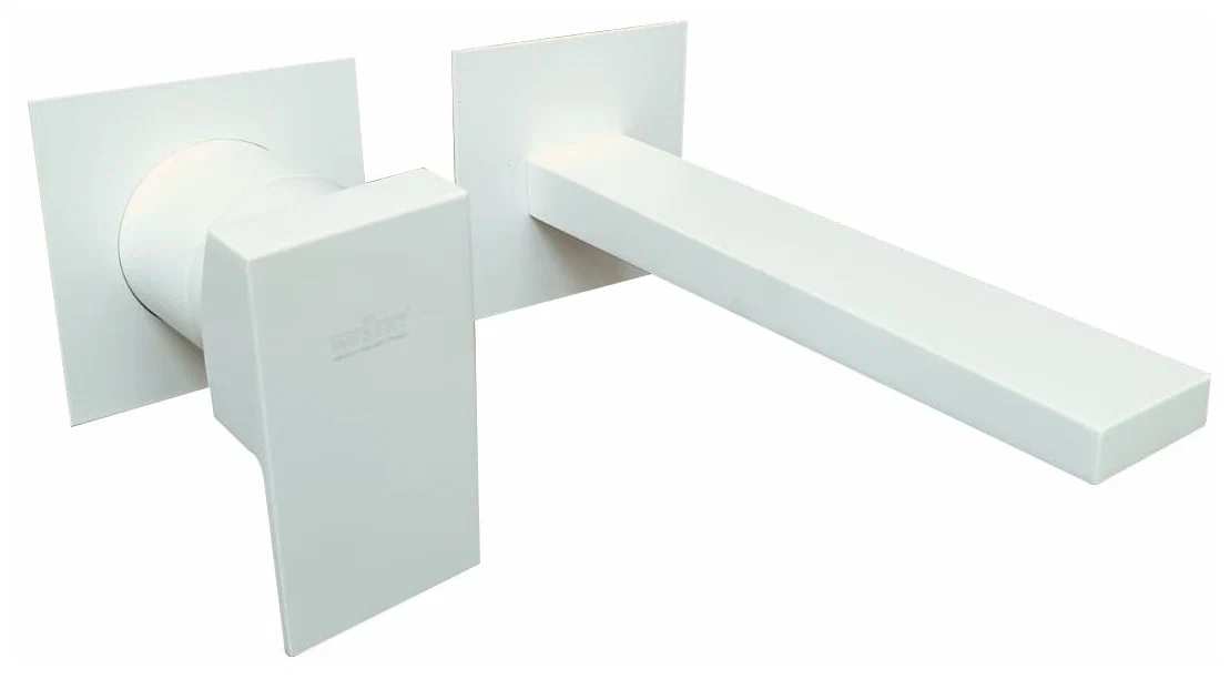 Смеситель для раковины Webert Pegaso однорычажный, настенный, неповоротный, длина 165 мм, латунь, цвет белый