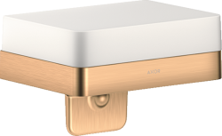 Дозатор Axor Universal Accessories для жидкого мыла, настенный, металл/стекло, цвет шлифованная бронза, емкость дозатора объемом - 180 мл, для кухни/ванной, на стену