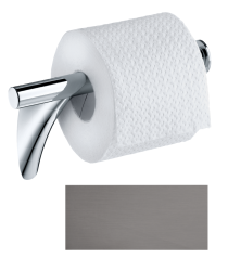 Держатель для туалетной бумаги Axor Massaud, без крышки, настенный, металлический, форма округлая, для рулона туалетной бумаги, в ванную/туалет, цвет шлифованный черный хром, к стене