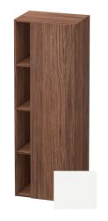Пенал Duravit DuraStyle, 50x36x140 см, подвесной, (правый), с дверцей, с закрытыми/открытыми полками, цвет: орех темный/белый матовый, в ванную комнату