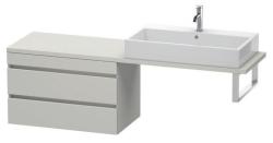 Тумба/шкафчик для консоли/столешницы Duravit DuraStyle под раковину 80х47,8х51,2 см, подвесная, ДСП, цвет: бетонно-серый, 2 выдвижных ящика, прямоугольная