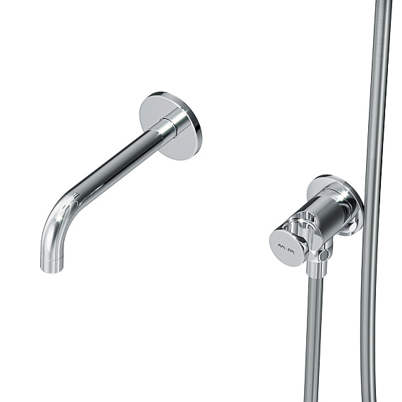 Душевая система Am.Pm X-Joy комплект: встроенный, смеситель однорычажный/тропический душ (с верхней лейкой)/излив/ручной душ/шланг, цвет хром