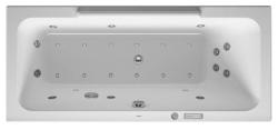 Ванна Duravit DuraStyle 170х70 см гидромассажная, встраиваемая/пристенная, акриловая, цвет: белый, с ножками/сливом-переливом, без фронтальной панели, прямоугольная, с системой гидромассажа Combi-System E, c наклоном для спины справа, правая