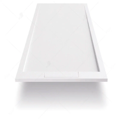 Душевой поддон RGW Stone Tray STL, 80х170х2,5 см, прямоугольный, из искусственного камня, низкий, цвет: белый, с антискользящим рельефным покрытием, с бортиком