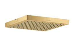 Верхний душ AXOR ShowerCollection 240/240 1jet, потолочный монтаж, квадратный, с 1 режимом, размер 24х24 см, металлический, цвет: шлифованное золото, для душа/ванной