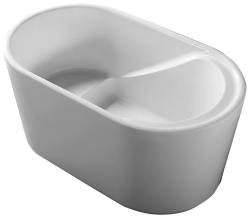 Ванна ABBER 130x75х63 акриловая, белая, отдельностоящая, овальная, каркас AB9277