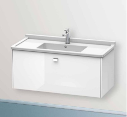 Тумба под раковину для консоли/столешницы Duravit Brioso 92х48х44,2 см, подвесная, ДСП, цвет: белый глянец, 1 выдвижной ящик, прямоугольная