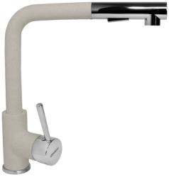 Смеситель для кухни/мойки Longran Impact, однорычажный, поворотный/выдвижной излив, керамический картридж, высокий, длина излива 237 мм, латунь, цвет терра