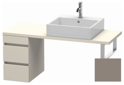 Тумба/шкафчик для консоли/столешницы Duravit DuraStyle под раковину 30х54,8х51,2 см, подвесная, ДСП, цвет: серо-коричневый/базальт, 2 выдвижных ящика, прямоугольная