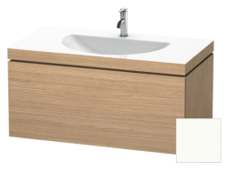 Тумба под раковину для консоли/столешницы Duravit DuraStyle 80х55х50 см, подвесная, ДСП, цвет: дуб европейский/белый матовый, 1 выдвижной ящик, прямоугольная