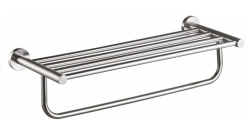 Полотенцедержатель-полка Haiba, настенный, форма прямоугольная, нержавеющая сталь, для полотенец в ванную/туалет/душевую кабину, цвет сталь