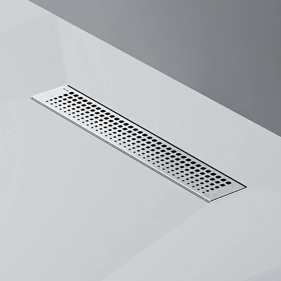 Душевой трап (лоток) AM.PM MasterFlow 400 мм комбинированный затвор со стальной матовой решеткой, цвет стальной матовый, выходная труба 40/50 мм, линейный