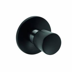 Вентиль KLUDI Balance запорный/переключающий, скрытого монтажа, настенный, круглый, цвет черный матовый/хром, встраеваемый/встроенный, для ванны/душа, латунь 528158775