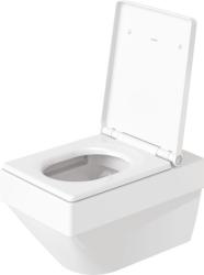 Унитаз Duravit Vero Air HygieneGlaze 37х57 см, подвесной, цвет белый, санфарфор, прямоугольный, горизонтальный (прямой) выпуск, под скрытый бачок/инсталляцию, безободковый, без сиденья, антибактериальное покрытие, для туалета/ванной комнаты